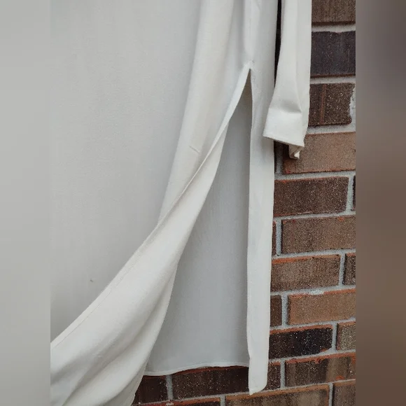 Eileen Fisher Silk Georgette Crepe Midi Dress S - Picture 5 of 7